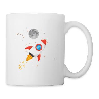 Rocket flies into space Baby clothes children - Mug - white - Right