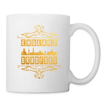 Bradford England UK City Skyline Gold Ornament - Mug - white - Right
