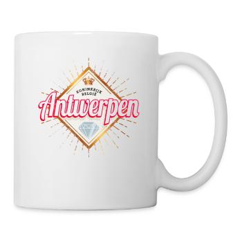 Antwerpen in Flandern Belgien Retro Europa Vintage - Tasse - Weiß - Rechts