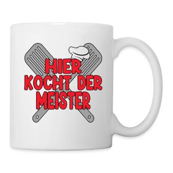 Hier Kocht Der Meister - Tasse - Weiß - Rechts