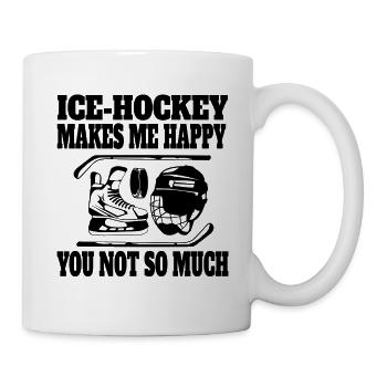 Eishockey Geschenk Wintersport Eishockeyteam - Tasse - Weiß - Rechts