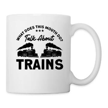Modellbahn Zug Lokomotiven Geschenk - Tasse - Weiß - Rechts