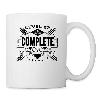 22 Geburtstag Gamer Level 22 - Tasse - Weiß - Rechts