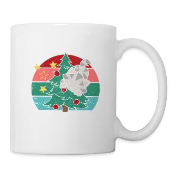Lustige Miau Katze Weihnachten Pyjamas Katzen Xmas - Tasse - Weiß - Rechts