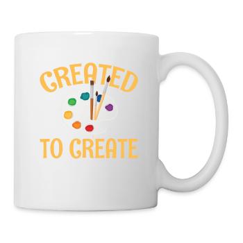 Erstellt, Um Desings Für Alle Künstler Zu - Tasse - Weiß - Rechts