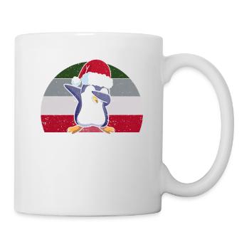 Dabbing Pingouin Dab Danse Noël PJs Fröhliche - Mug blanc - blanc - Droite
