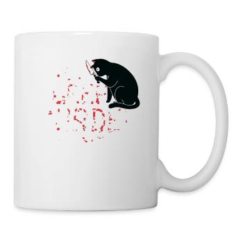 Manger Dormir Meurtre Répéter Effrayant Chat Costume d’Horreur - Mug blanc - blanc - Droite