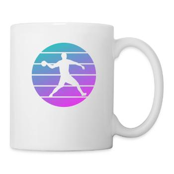 Joueur de Dodgeball Classique Rétro Vintage - Mug blanc - blanc - Droite