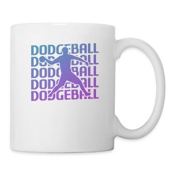 Joueur de Dodgeball Classique Rétro Vintage - Mug blanc - blanc - Droite
