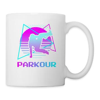 Retro Vintage Classic Parkour Traceur - Tasse - Weiß - Rechts