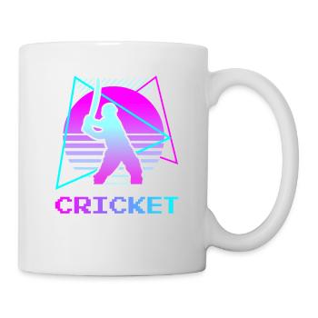 Joueur de cricket classique rétro vintage - Mug blanc - blanc - Droite