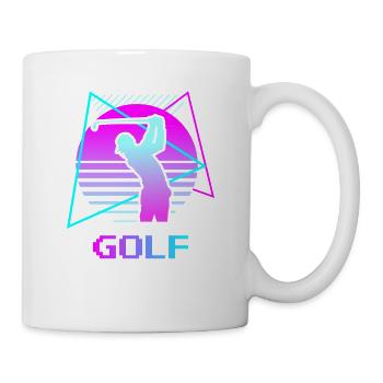 Retro Vintage Classic Golf Golfing Golfer - Tasse - Weiß - Rechts