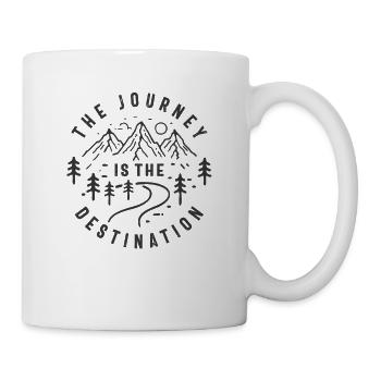 The Journey is The Destination Outdoor Adventure - Mug - white - Right