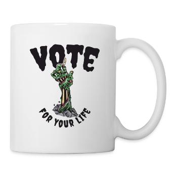 Halloween Voting Zombie Spooky Monsters Horror Fan - Mug - white - Right