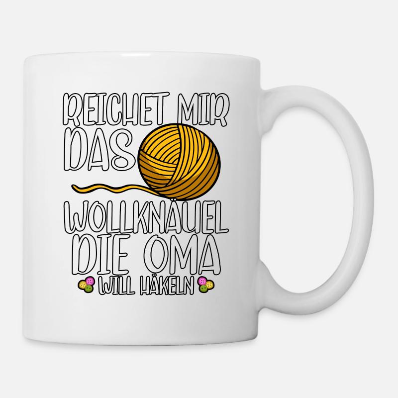 Häkeln Oma - Tasse - Weiß