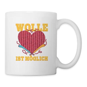 Häkeln - Tasse - Weiß - Rechts