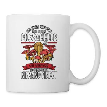 Pilzsammler Pilz Sucher - Tasse - Weiß - Rechts