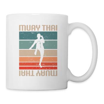Retro Vintage Classic Muay Thai Boxing Martial - Mug - white - Right
