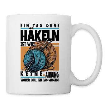 Häkeln - Tasse - Weiß - Rechts