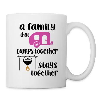 Chemise de randonnée de camping familial - Mug blanc - blanc - Droite