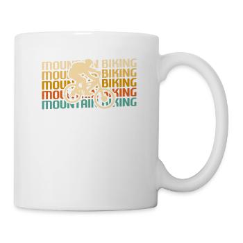 Retro Vintage Classic Mountain Biking - Tasse - Weiß - Rechts