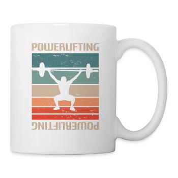 Retro Vintage Classic Powerlifting Powerlifter - Mug - white - Right