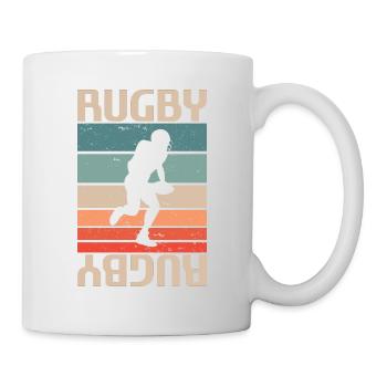 Joueur de rugby classique rétro vintage - Mug blanc - blanc - Droite