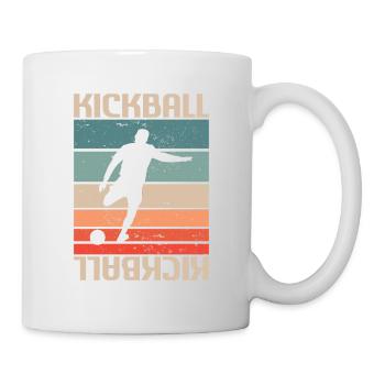 Joueur de Kickball Classique Rétro Vintage - Mug blanc - blanc - Droite
