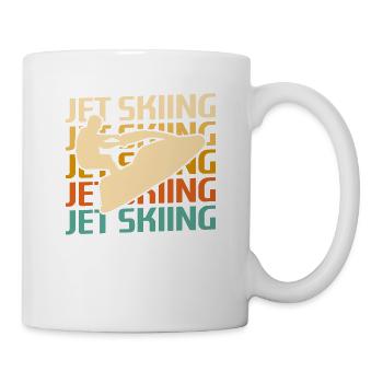 Classic Vintage Retro Jet Skiing Skis - Mug - white - Right
