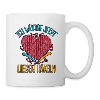 Häkeln - Tasse - Weiß - Rechts