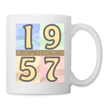 BIRTHDAY YEAR 1957 - Mug - white - Right