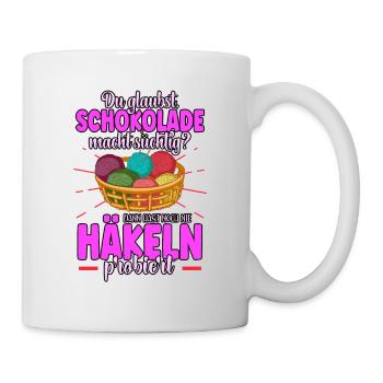 Häkeln - Tasse - Weiß - Rechts