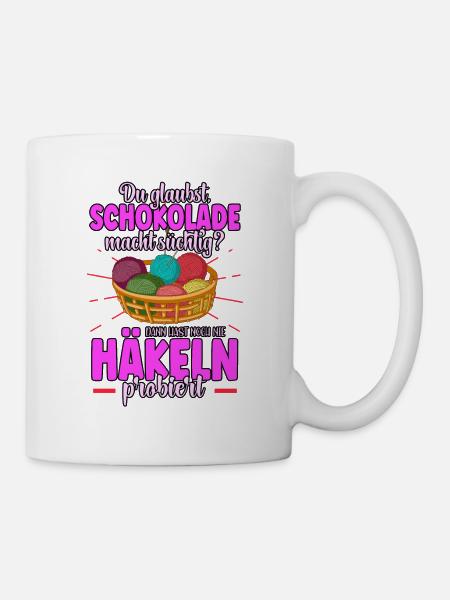 Häkeln - Tasse - Weiß