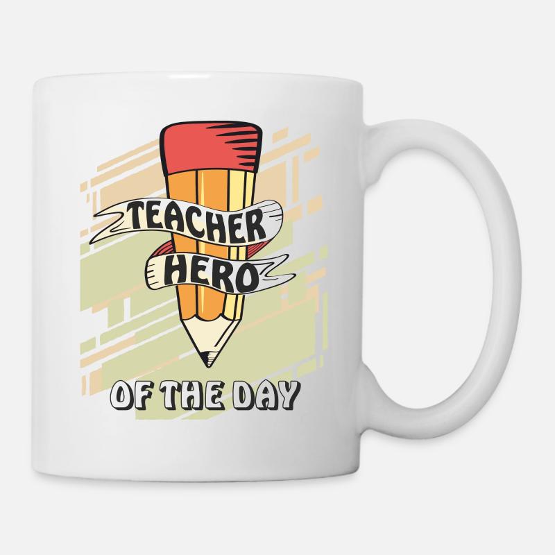ENSEIGNANT HÉROS DU JOUR - Mug blanc - blanc