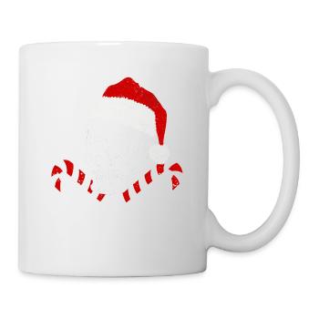 Pirate Skull Santa Claus Cap Christmas Pajamas - Mug - white - Right