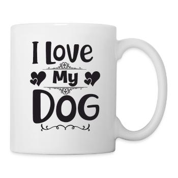 J’aime mon chien - Mug blanc - blanc - Droite