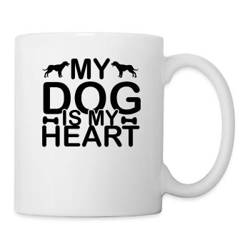 My dog is my heart - Mug - white - Right