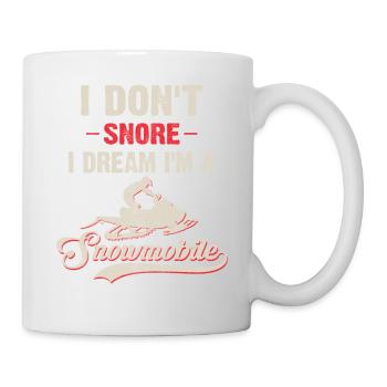 Ich schnarche nicht, ich träum ich bin ein - Tasse - Weiß - Rechts