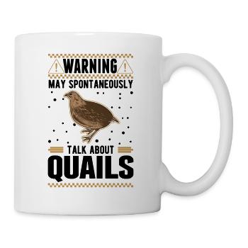 Peut parler spontanément de Cailles Cailles Caille - Mug blanc - blanc - Droite