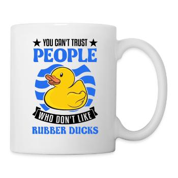 Canard en caoutchouc Cadeau Canard Grinçant Canard Bain Canard - Mug blanc - blanc - Droite