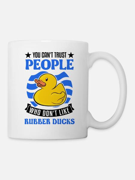 Rubber Duck Gift Squeaky Duck Bathing Duck - Mug - white