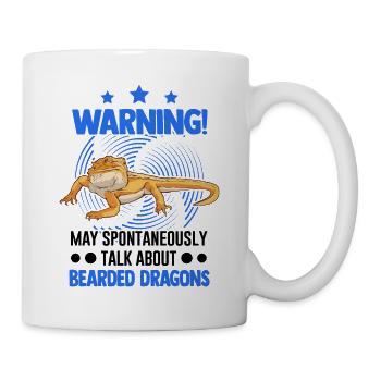 Avertissement Dragon Barbu Cadeau Dragon Barbu - Mug blanc - blanc - Droite