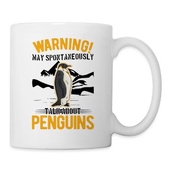 Peut parler spontanément des pingouins - Mug blanc - blanc - Droite