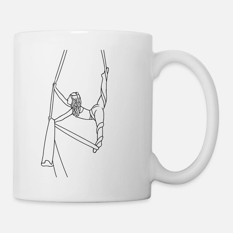 Aerial Silk Balancing Act - Mug - white