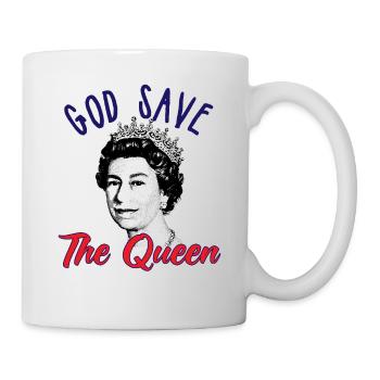 God Save The Queen Elizabeth 2 Königin von England - Tasse - Weiß - Rechts