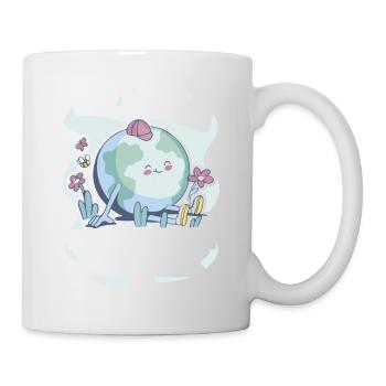 Planet Erde Geschenk Kinder - Tasse - Weiß - Rechts