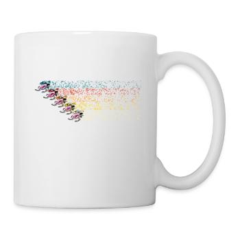 Schneemobil Retro Sternen Parade für - Tasse - Weiß - Rechts