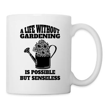 Garten Geschenk Gärtner Hobbygärtner Obstgarten - Tasse - Weiß - Rechts