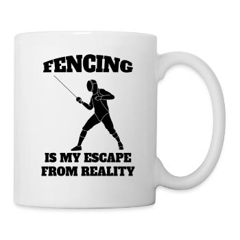 Fechten witziger Kampfsport lustige Fechter Spruch - Tasse - Weiß - Rechts