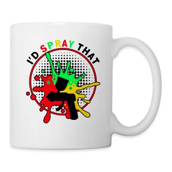 Fahrzeuglackierer Das würde ich sprühen Geschenk - Tasse - Weiß - Rechts